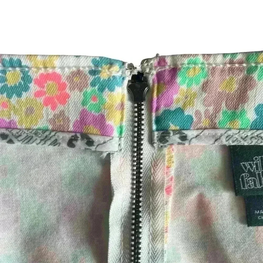 Wild Fable Floral Boho Neon Pastel Mini Skirt - Picture 4 of 5